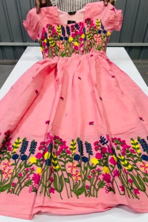 Embroidery party frock