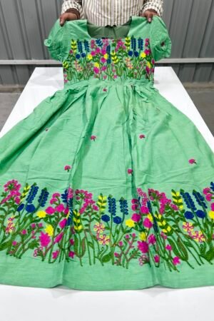 Embroidery party frock