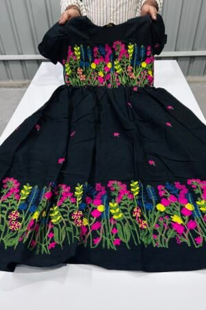 Embroidery party frock