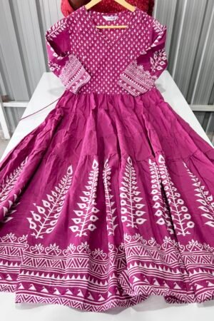 Pink party wear frock