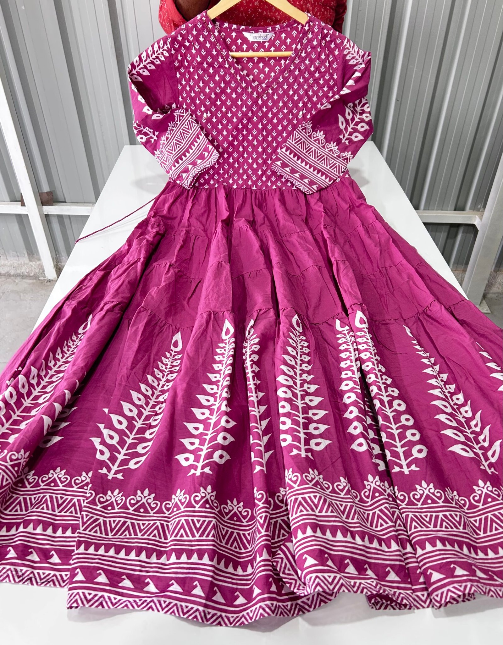 Pink party wear frock