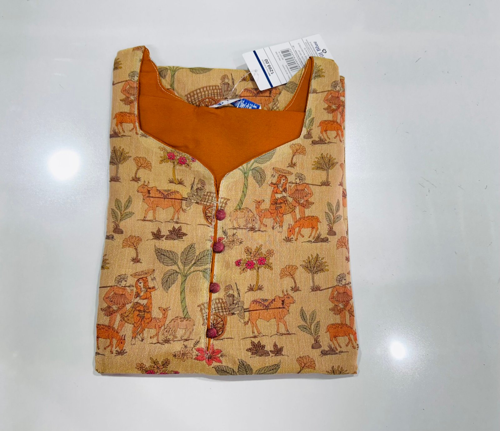 Tissue silk kurti